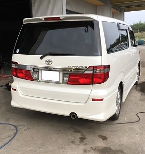 トヨタ・アルファード クリーニング&ボディ磨き